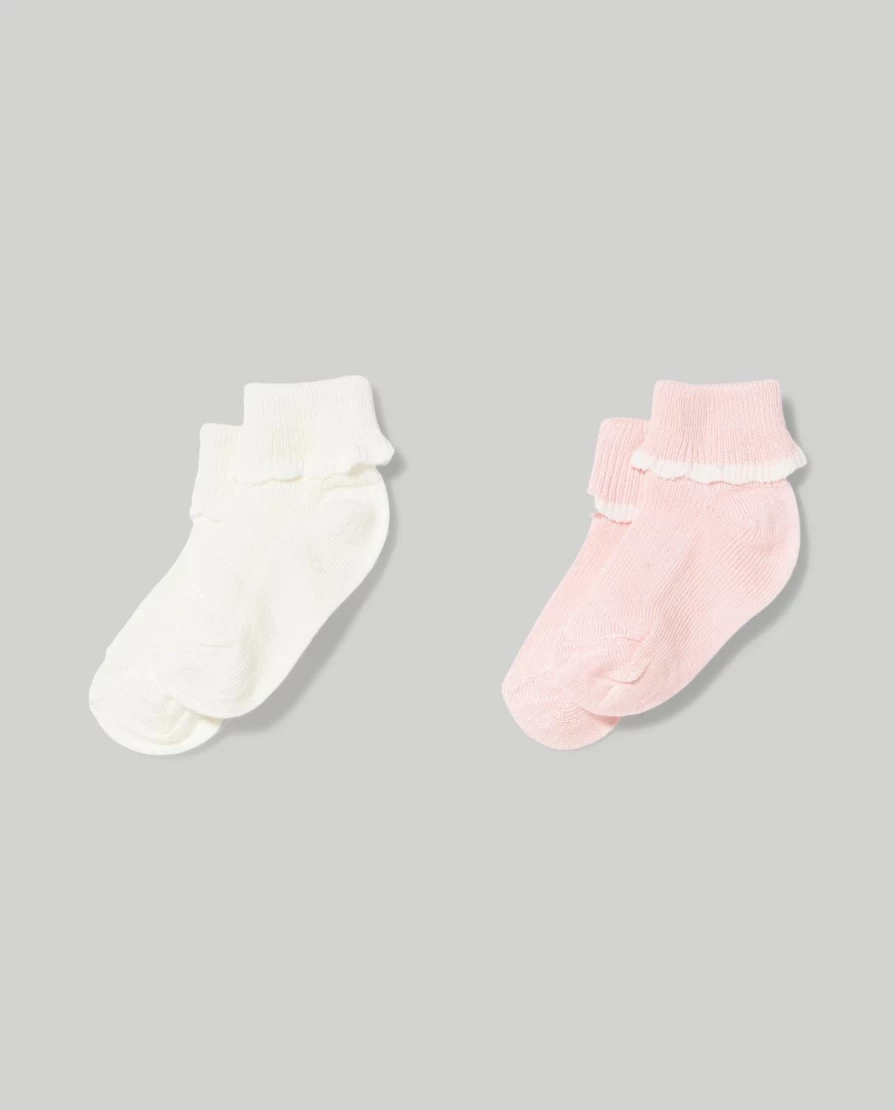 Blukids Pack Of 2 Soft Bamboo Socks For Newborns - Made In Italy
