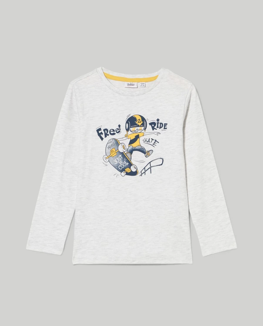 Blukids Kids' Long Sleeve 100% Cotton T-Shirt for Boys and Girls