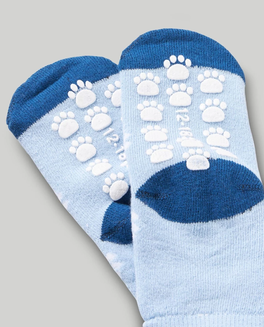 Blukids Non-Slip Newborn Baby Socks - Soft Anti-Skid Infant Socks for Crawling