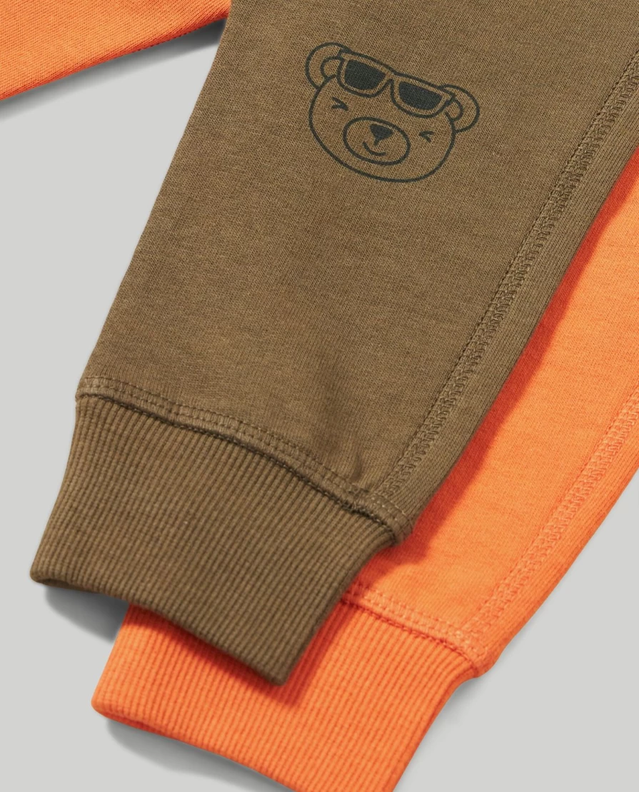 "Blukids Newborn Cotton Fleece Joggers - Pack of 2"