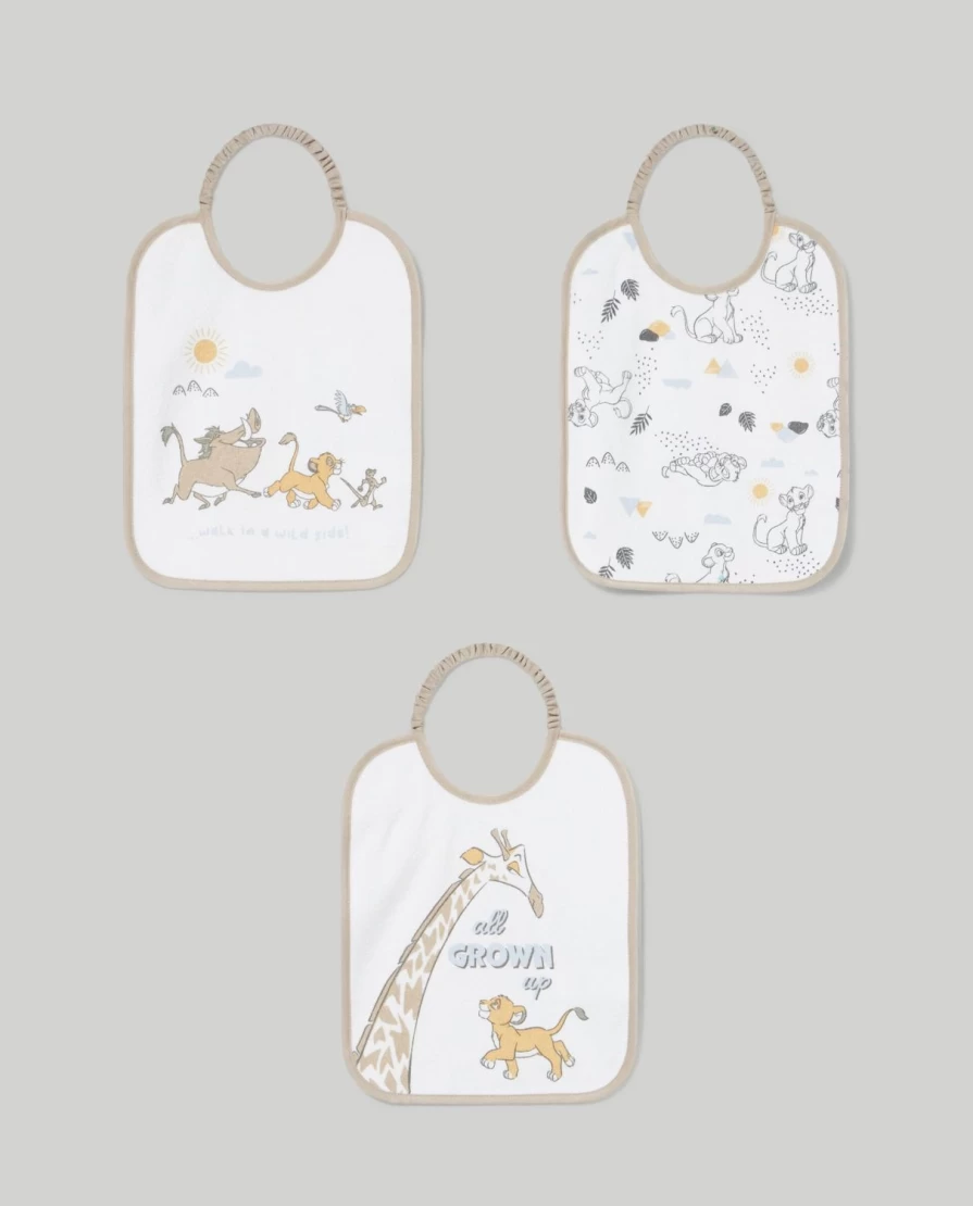 Blukids Pack of 3 Soft Cotton Terry Bibs for Newborns - Essential Baby Feeding Accessories