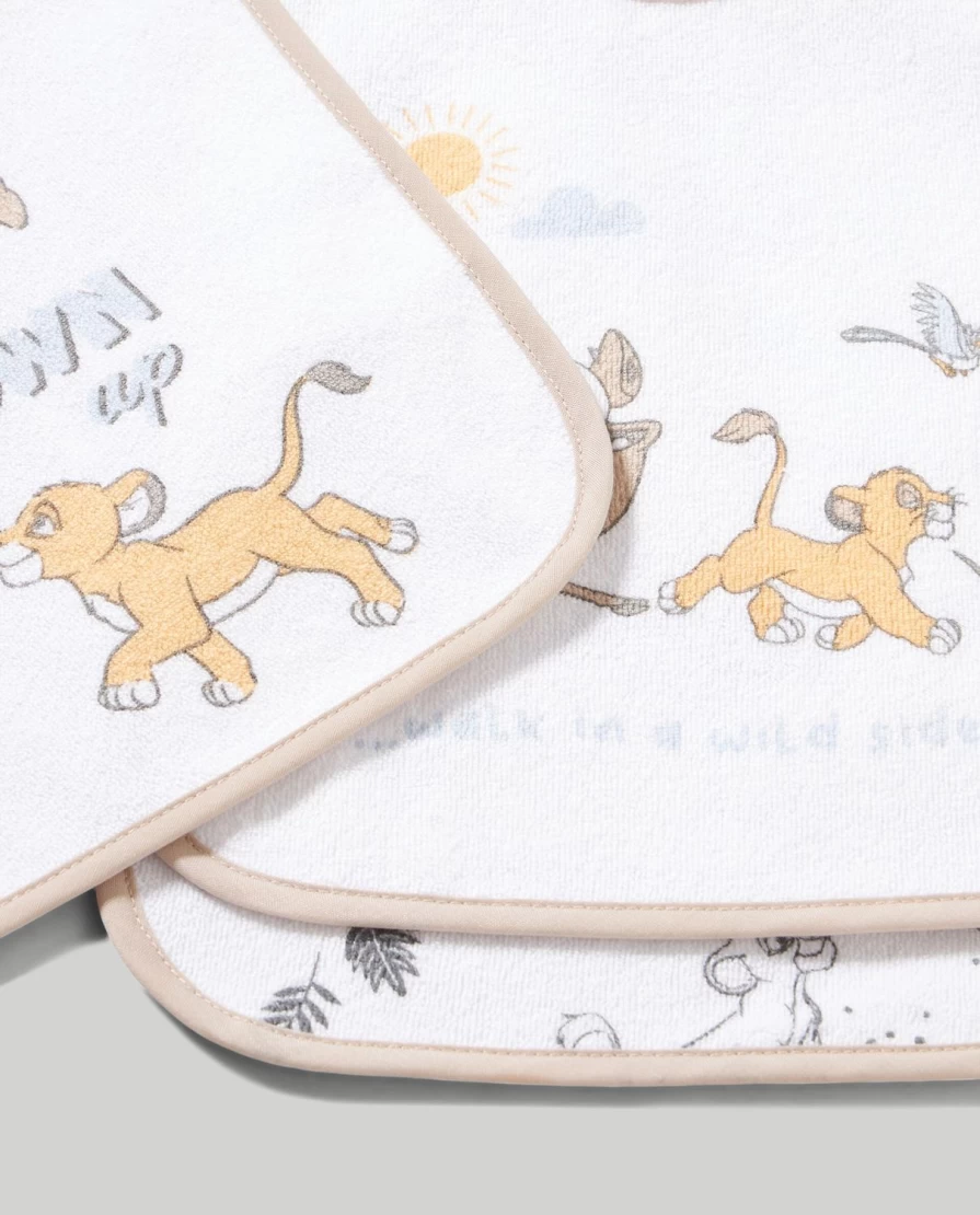 Blukids Pack of 3 Soft Cotton Terry Bibs for Newborns - Essential Baby Feeding Accessories