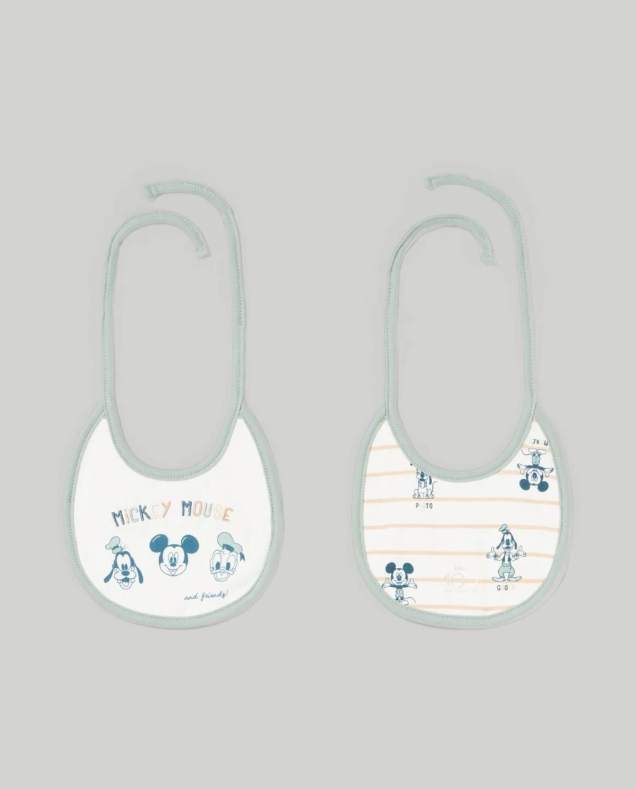 Blukids 2-Pack Soft Pure Cotton Baby Bibs for Newborns & Infants - Gentle and Absorbent