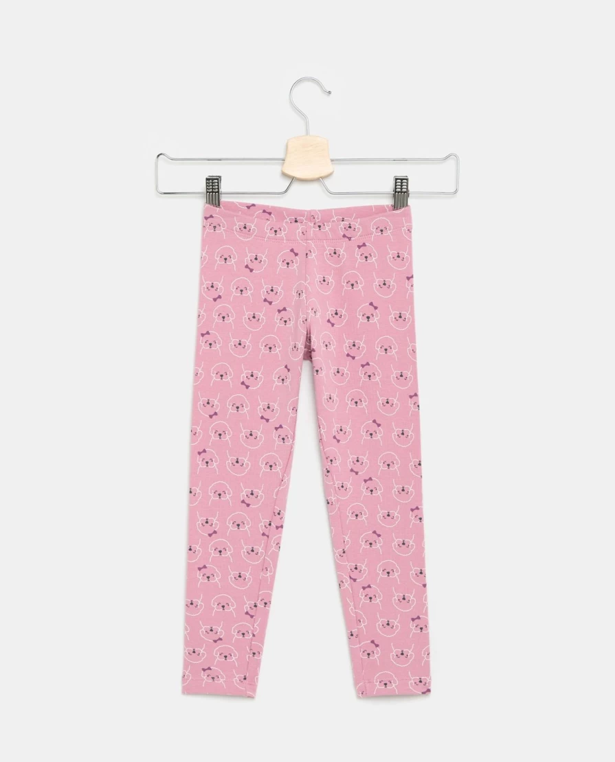 Blukids Girls' Stretch Cotton Leggings with All Over Print - Comfortable & Stylish Children's Wear