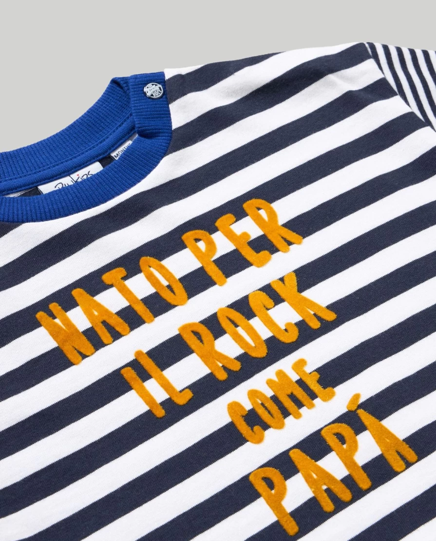 Blukids Newborn Pure Cotton Striped Baby T-Shirt - Soft & Comfortable Infant Tee