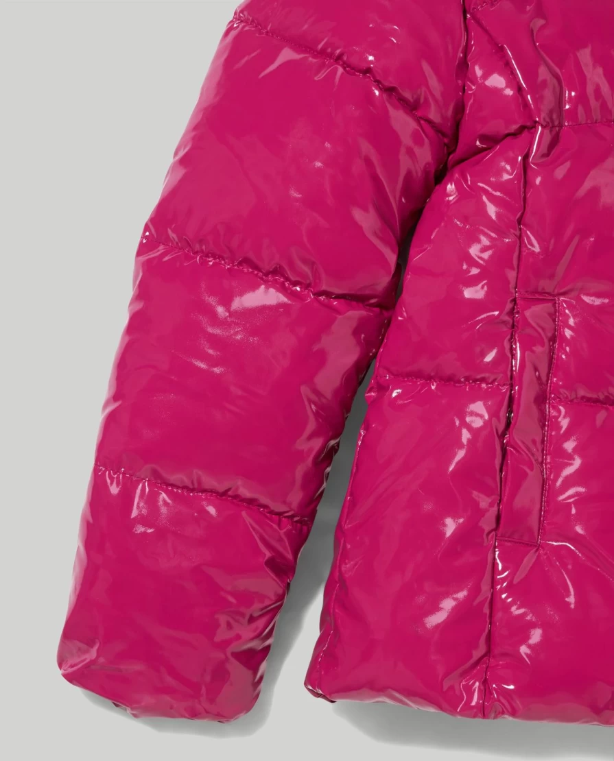 Blukids Youth Shiny Padded Hooded Jacket for Girls - Warm Winter Coat