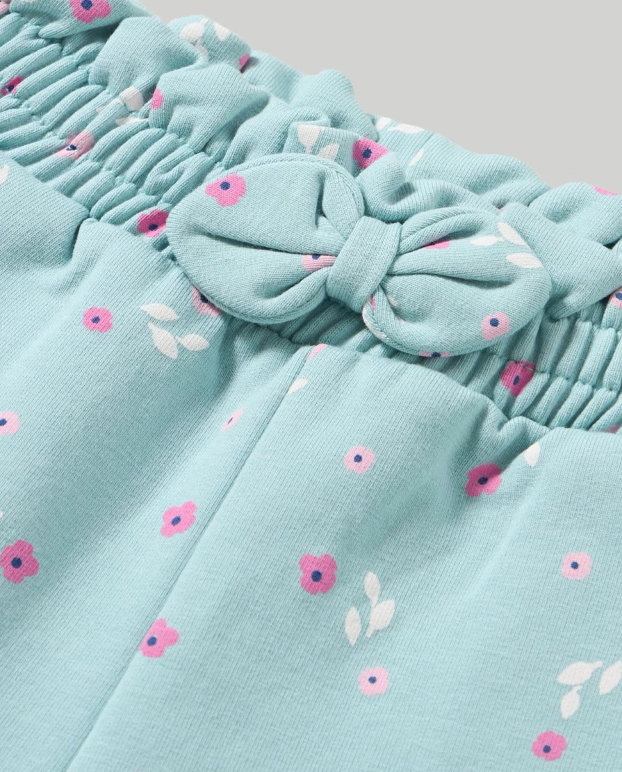 Blukids Newborn Baby Girl's Soft Stretch Cotton Trousers - Comfortable & Breathable