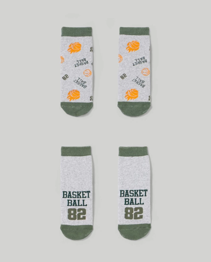 "Blukids Pack of 2 Non-Slip Socks for Toddlers & Kids – Anti-Skid Children's Socks"