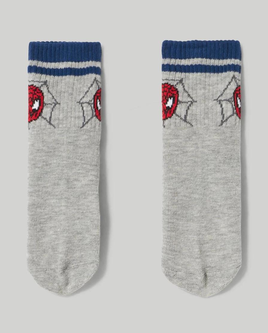 Blukids Anti-Slip Spiderman Socks for Kids - Non-Skid Children's Superhero Socks