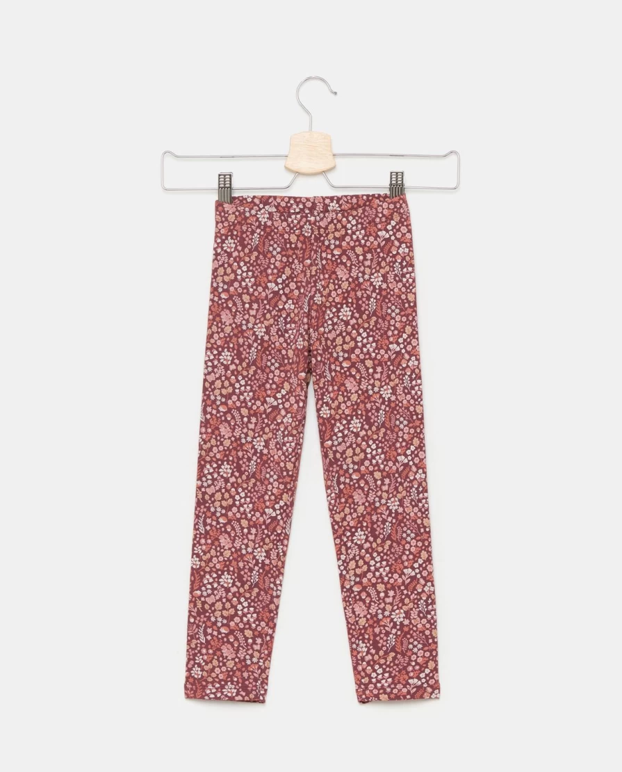 Blukids Girls' Printed Cotton Fleece Leggings - Soft & Comfortable Children's Leggings