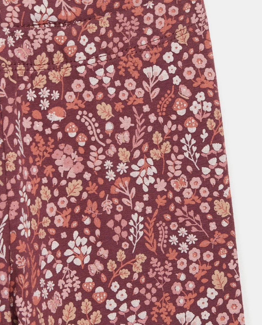 Blukids Girls' Printed Cotton Fleece Leggings - Soft & Comfortable Children's Leggings