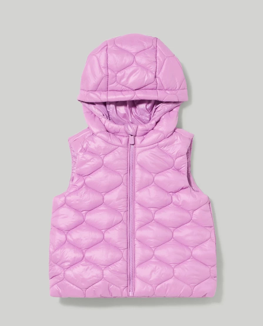 Blukids Newborn Baby Girl's Sleeveless Padded Jacket for Winter Warmth