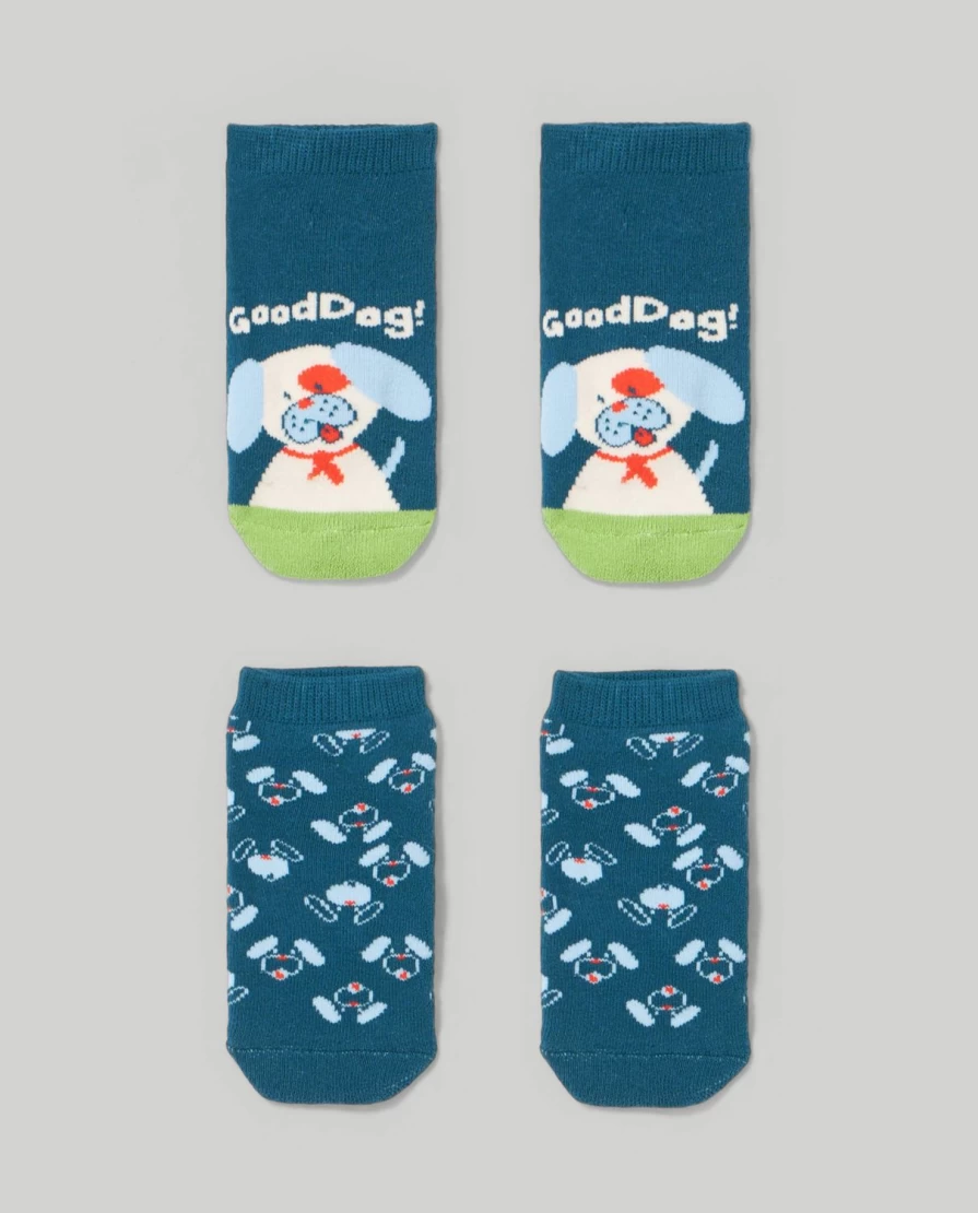 Blukids Non-Slip Baby Socks for Newborns - Pack of 2 Pairs