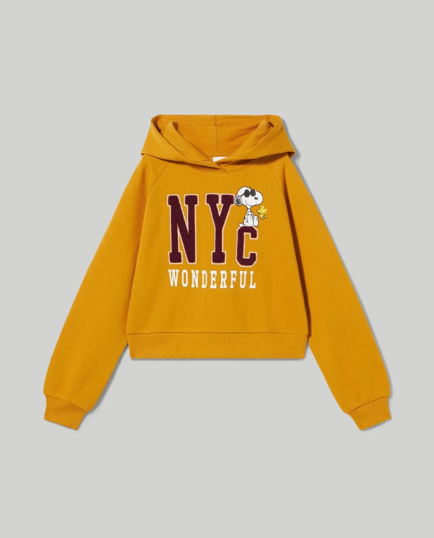 Blukids Youth Girls' Peanuts Graphic Brushed Cotton Sweatshirt - Soft Casual Pullover