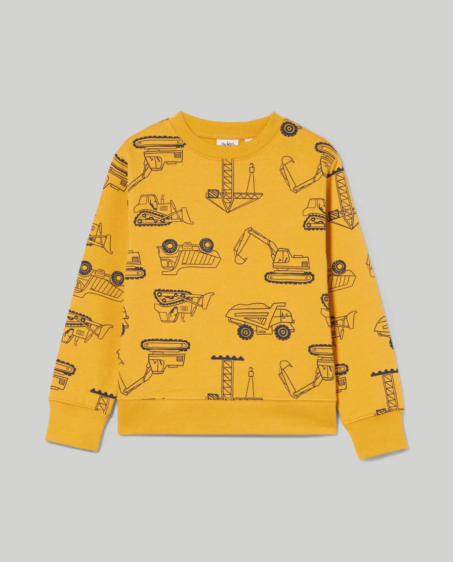 Blukids Boys' 100% Cotton Crew Neck Sweatshirt - Soft Comfortable Kids Pullover