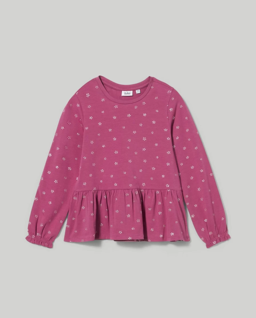 Blukids Girls Ruffle Long Sleeve T-Shirt for Children