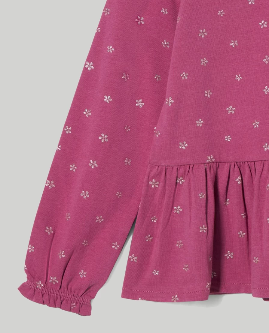 Blukids Girls Ruffle Long Sleeve T-Shirt for Children