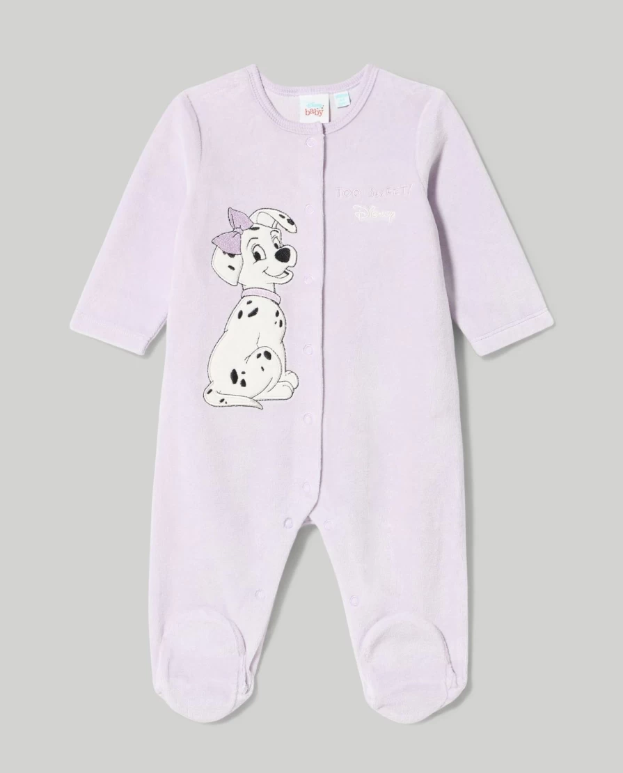 Blukids Disney Embroidered Chenille Baby Onesie - Soft Unisex Infant Romper for Newborns & Toddlers