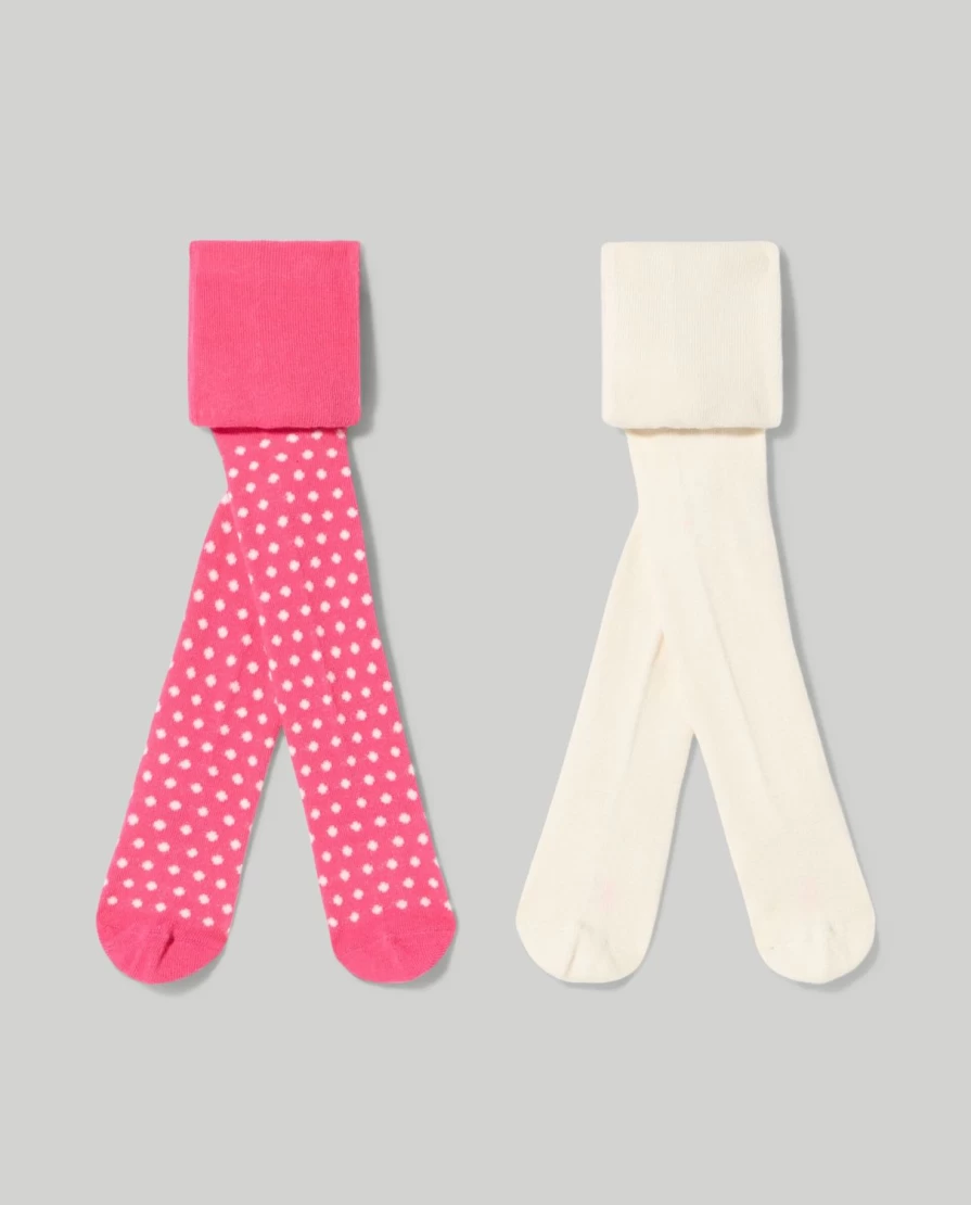 Blukids Newborn Baby Jacquard Tights - Pack of 2