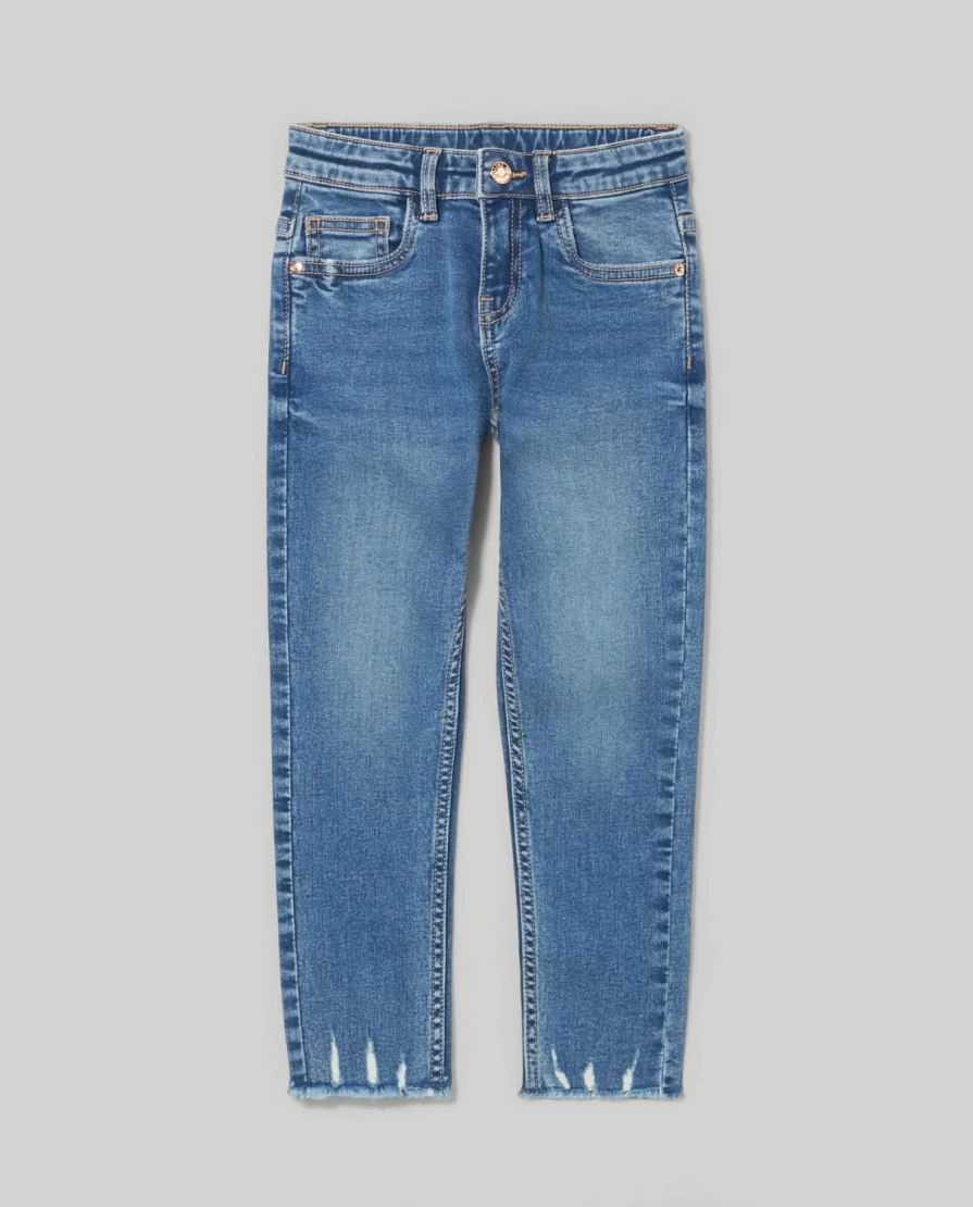 "Blukids Skinny Fit Denim Jeans for Girls – Comfortable Children's Stretchable Pants"