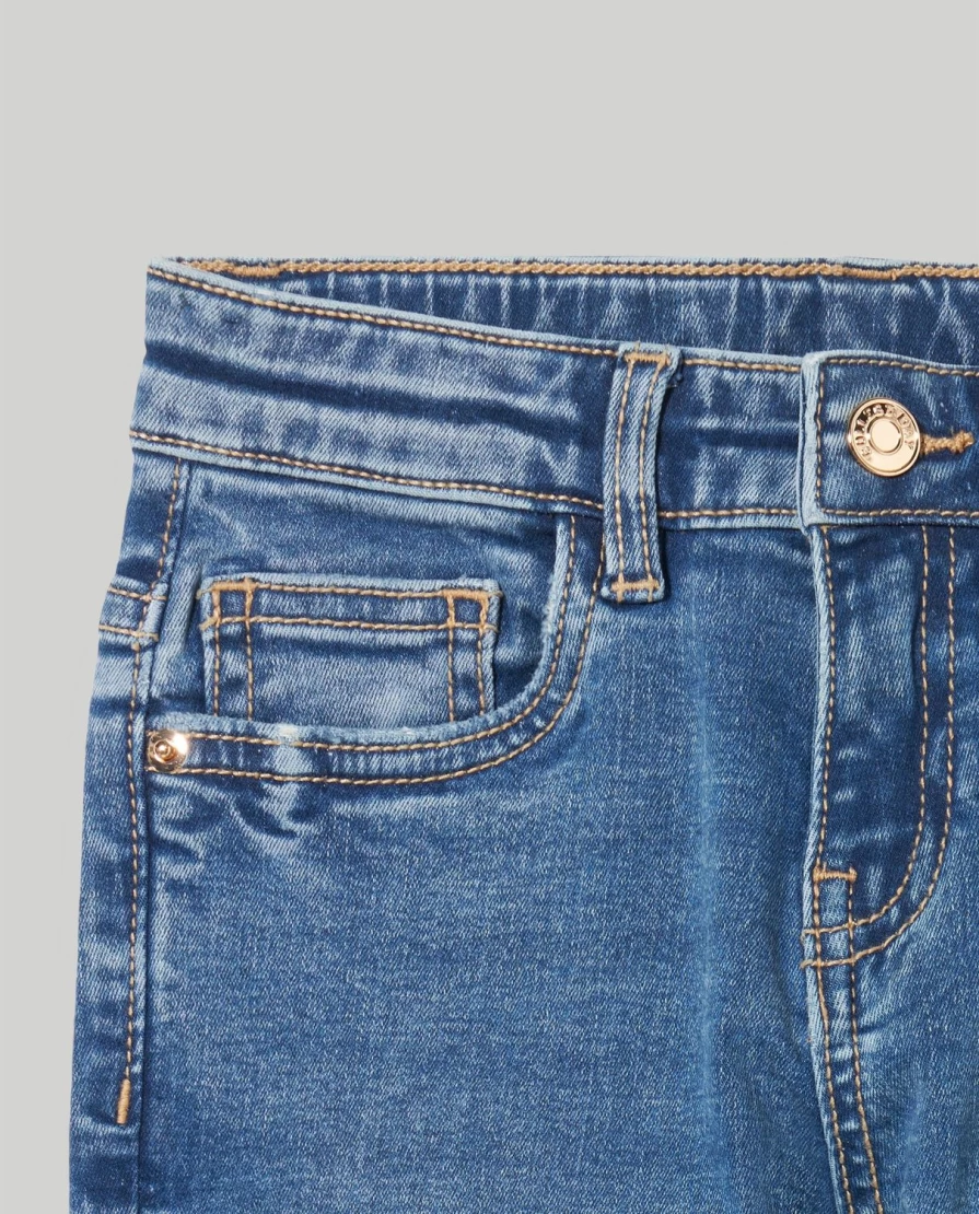 "Blukids Skinny Fit Denim Jeans for Girls – Comfortable Children's Stretchable Pants"