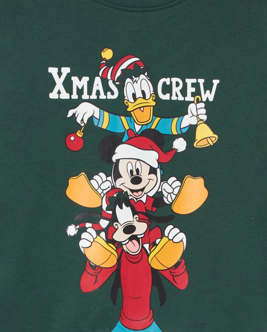 Blukids Kids' Disney Christmas Sweatshirt - 100% Pure Cotton Holiday Pullover for Boys & Girls