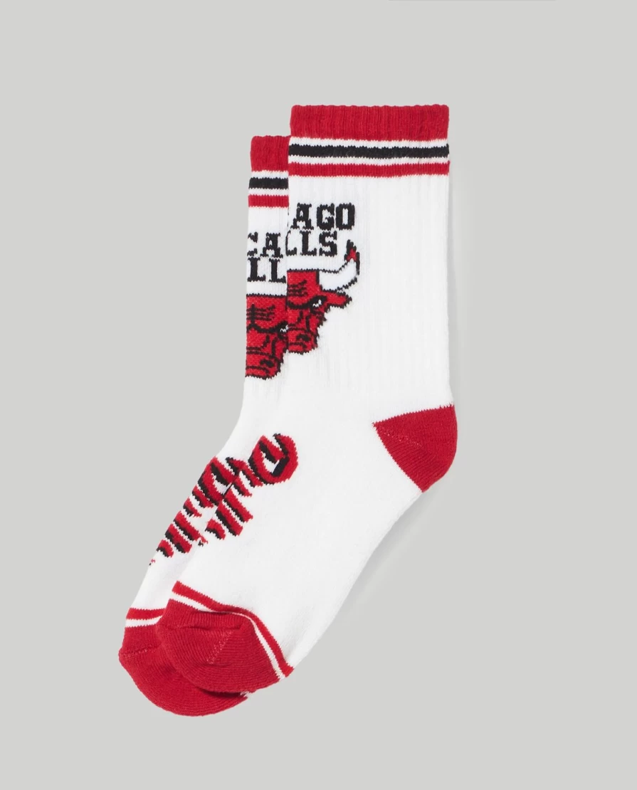Blukids Chicago Bulls NBA Socks for Kids - Youth Basketball Socks for Children
