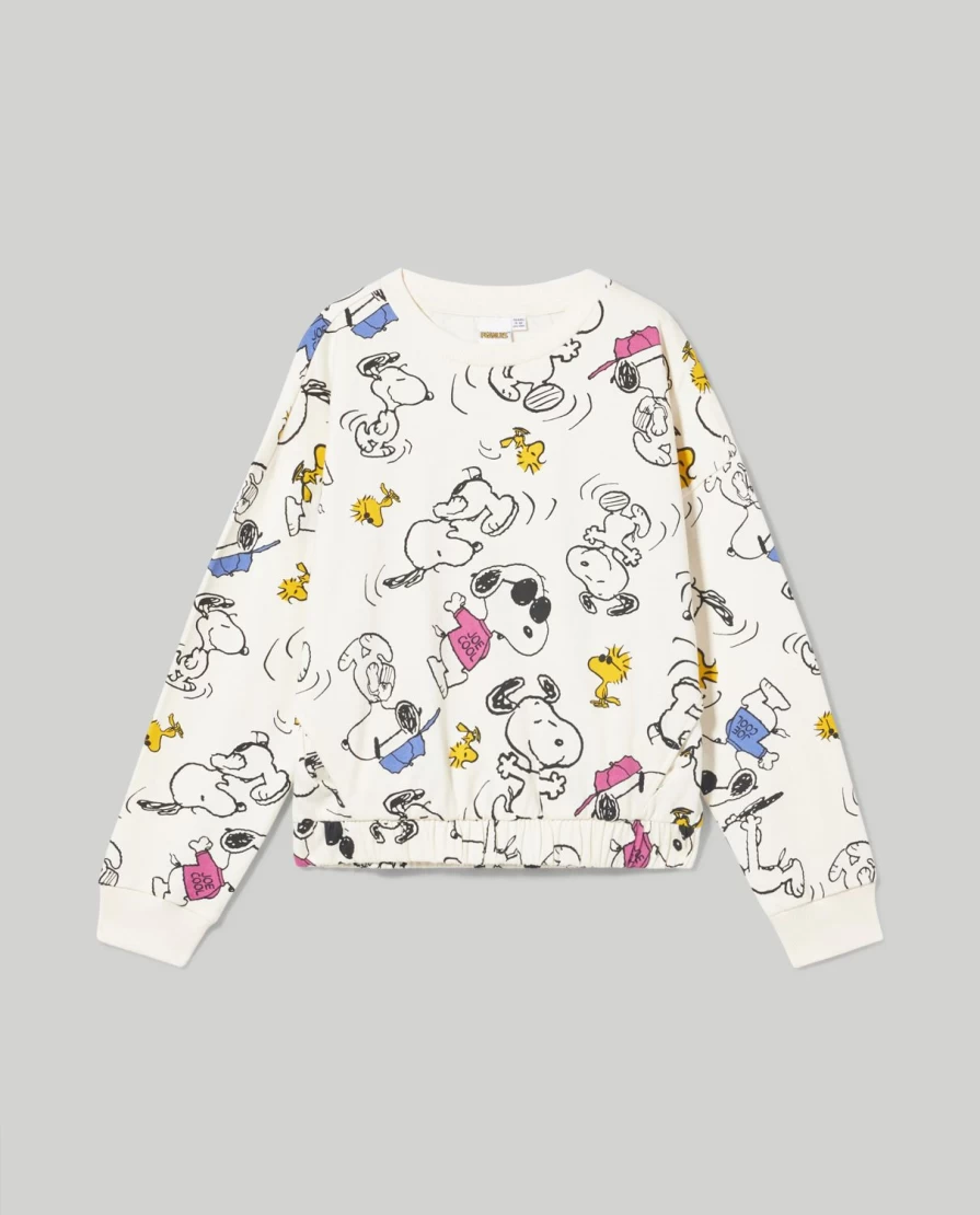 Blukids Youth Girls' Brushed Cotton Crewneck Sweatshirt - Soft Casual Pullover