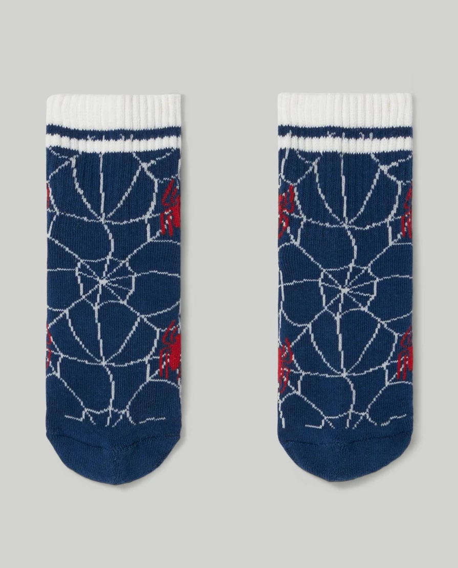 Blukids Anti-Slip Spiderman Kids Socks for Boys and Girls - Non-Skid Children's Socks