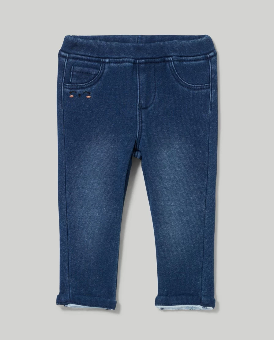 Blukids Newborn Baby Girl Denim Jeans - Soft Stretch Comfort Pants