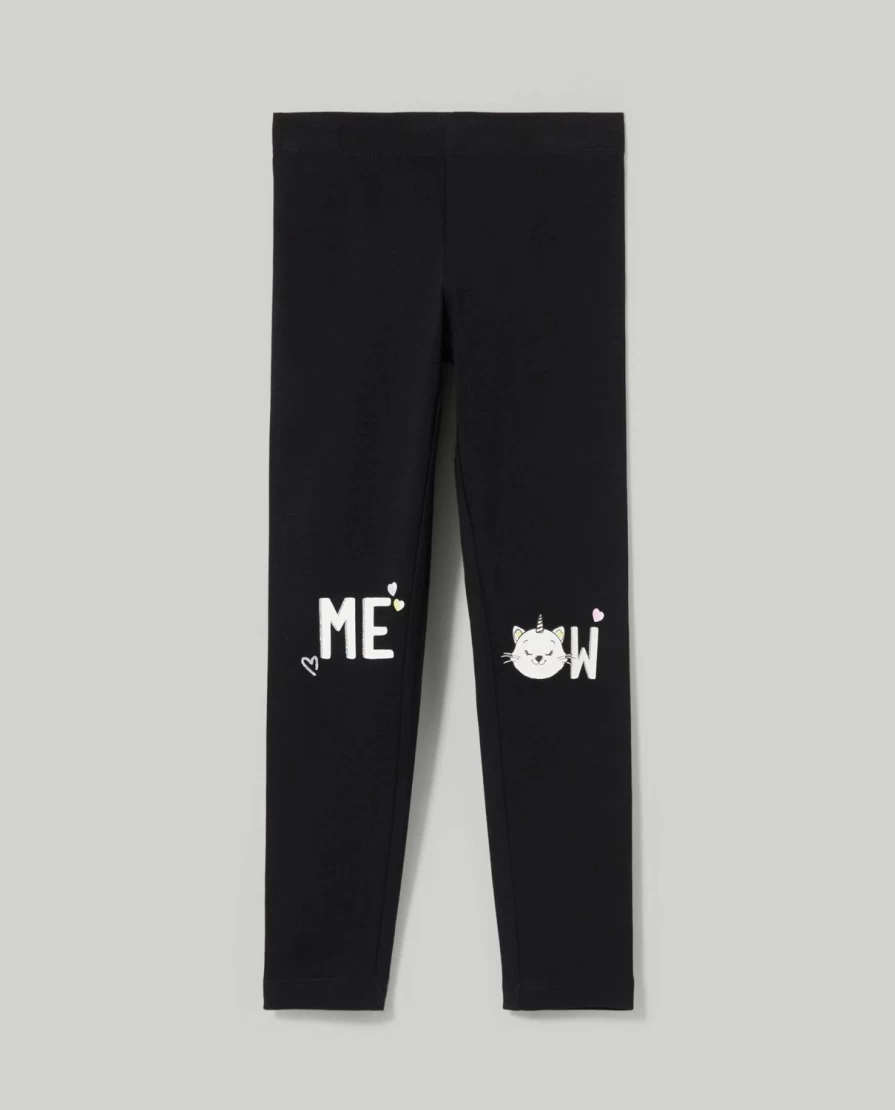 Blukids Girls' Glitter Print Leggings for Children - Sparkly & Comfortable