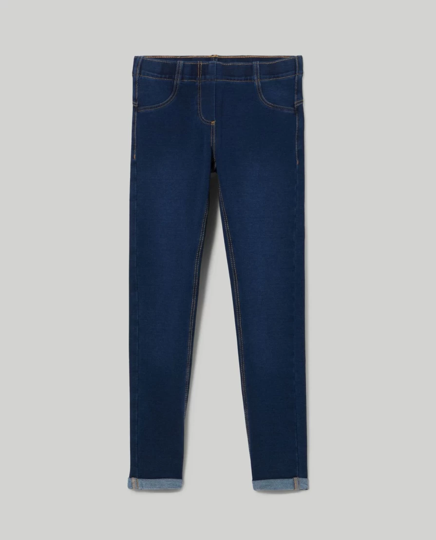 "Blukids Youth Girls' Denim Treggings – Stretch Comfort Jeans for Active Kids"