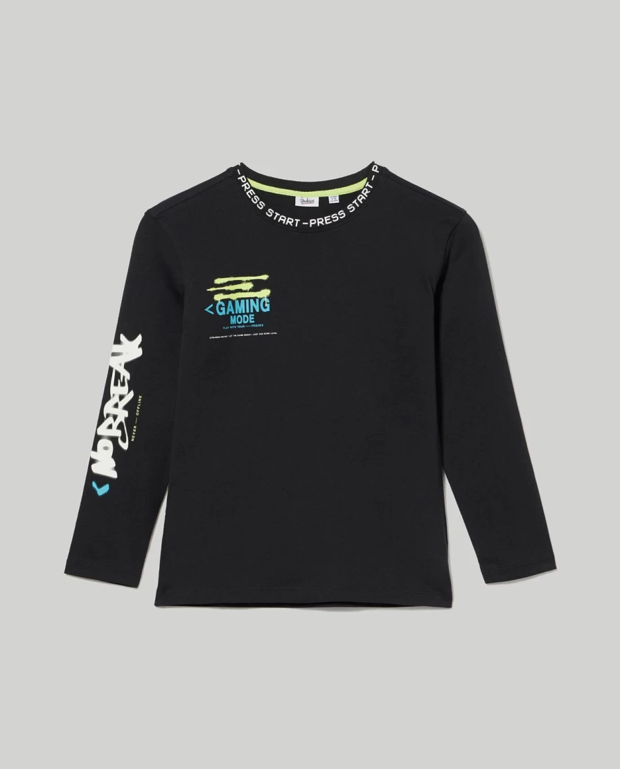 Blukids Youth Pure Cotton T-Shirt with Fun Boy Prints - Soft & Comfortable Kids Tee