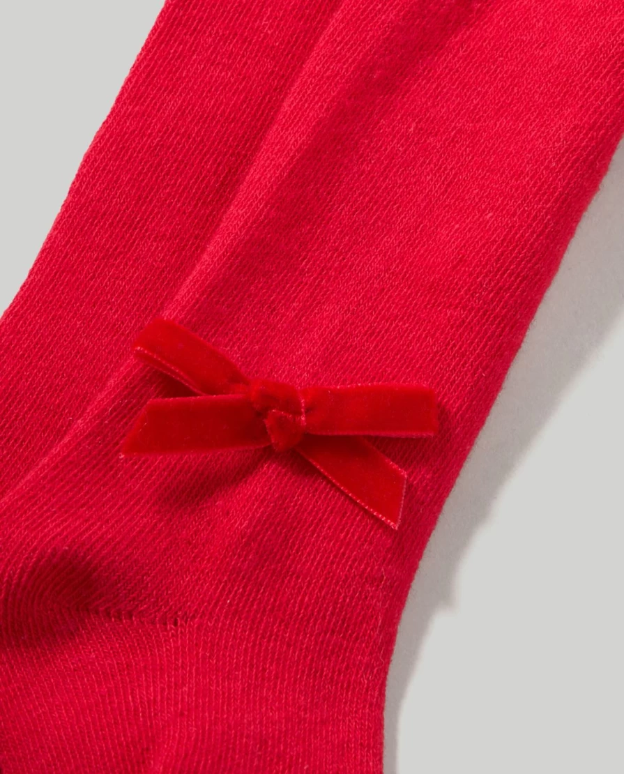 Blukids Newborn Baby Girl Tights with Adorable Bow Design - Soft & Comfortable