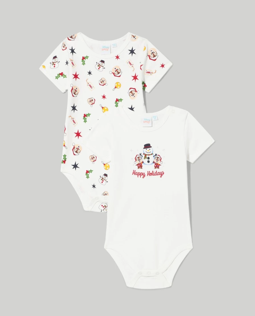 "Blukids Pack of 2 Soft Cotton Chip E Ciop Baby Bodysuits for Newborns – Unisex Infant Onesies"