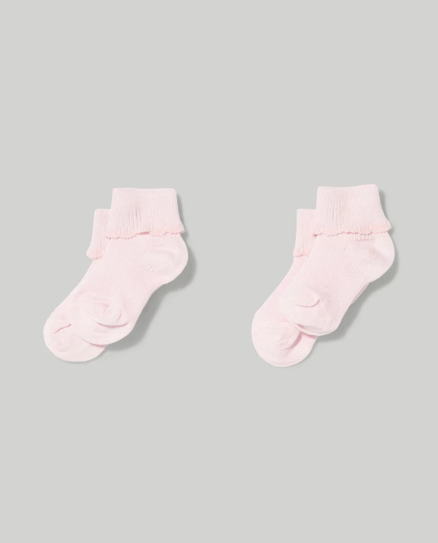 Blukids Newborn Baby Socks Pack of 2 - Italian Made Soft Cotton Blend for First Days