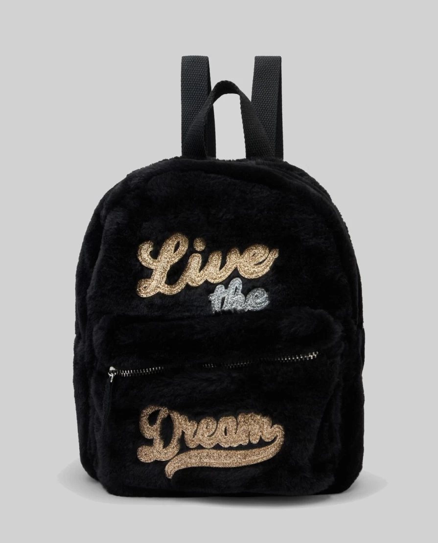 Blukids Kids Glitter Faux Fur Backpack for Girls & Boys - Sparkly Children's Fashion School Bag