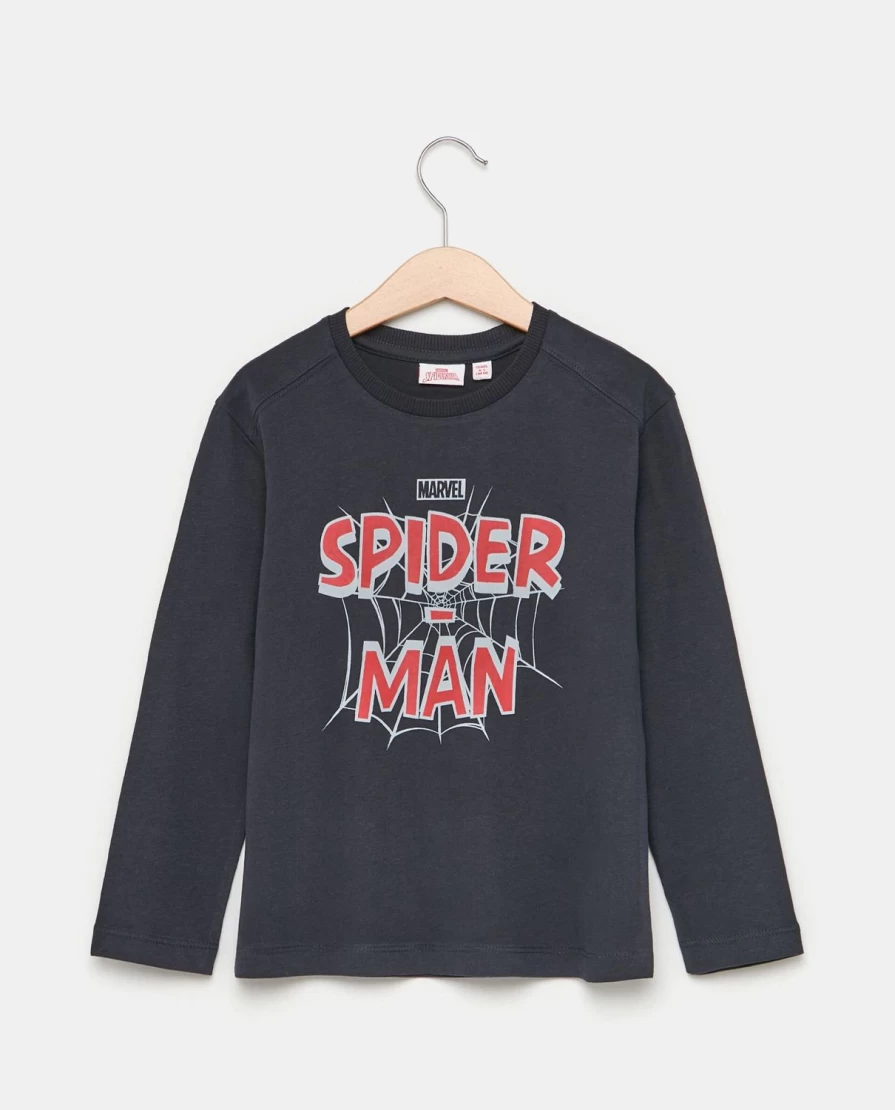 Blukids Kids' Spider-Man Pure Cotton Long Sleeve T-Shirt for Children