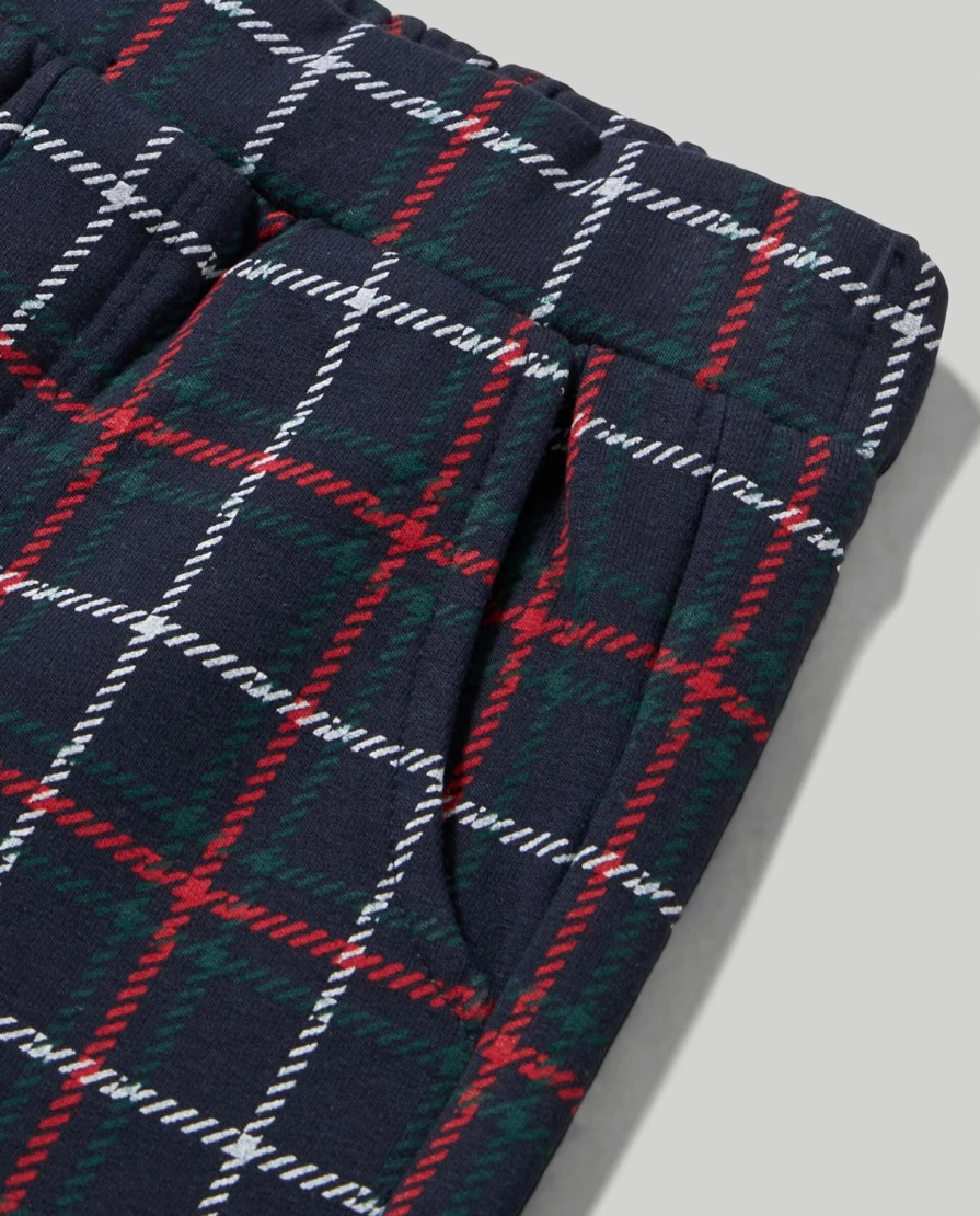 Blukids Newborn Checked Stretch Cotton Trousers for Babies