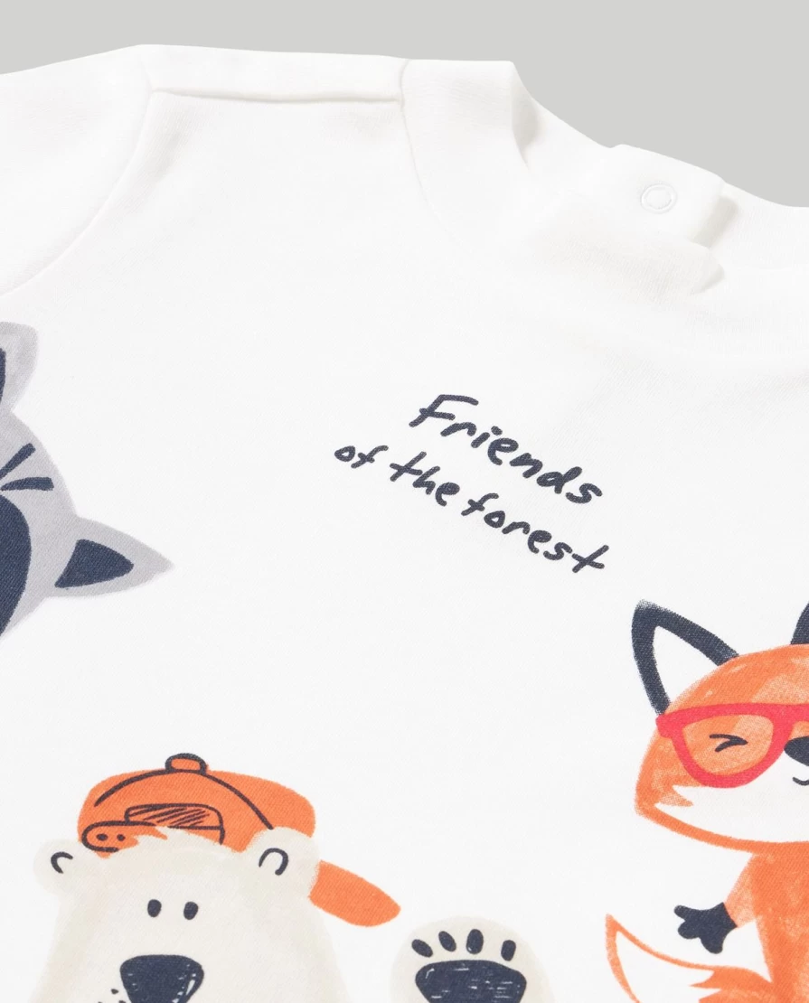 Blukids Newborn Pure Cotton Turtleneck with Adorable Baby Print - Soft & Comfortable Infant Bodysuit