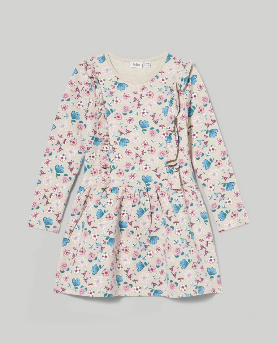 Blukids Girls' Stretchy Fleece Dress - Soft & Cozy Kids' Winter Dress for Children