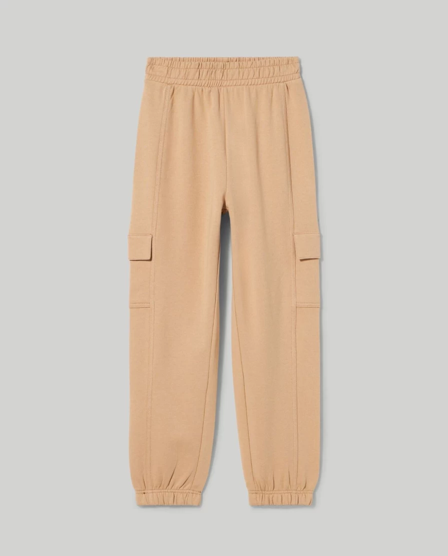 Blukids Youth Pure Cotton Cargo Sweatpants for Girls - Comfortable Fit Casual Pants