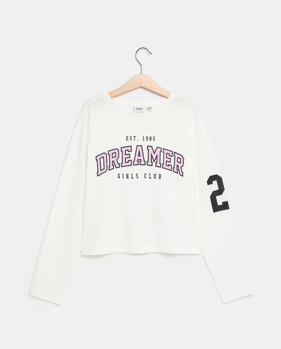 Blukids Youth Pure Cotton Long-Sleeve Printed T-Shirt for Girls