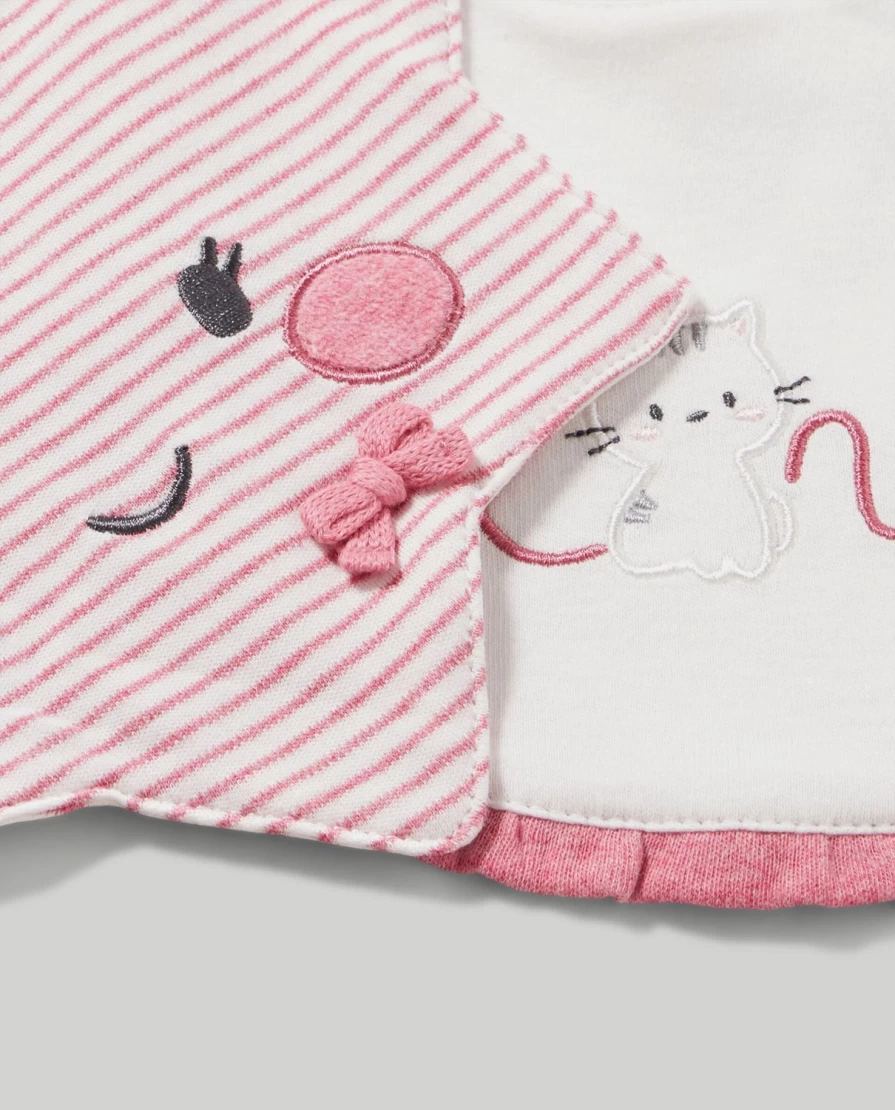 Blukids 2-Pack Soft Pure Cotton Baby Bibs for Newborns – Unisex Infant Drool Bibs