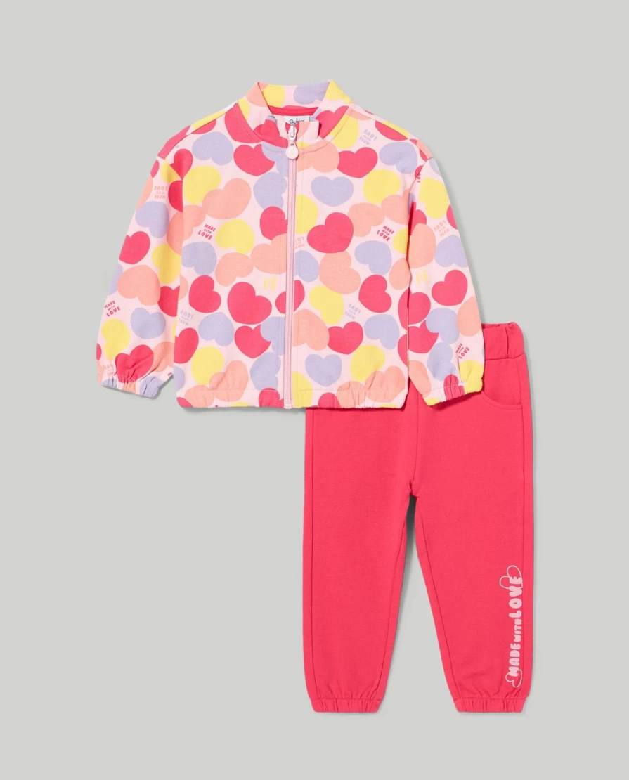 Blukids Newborn Baby Girl Jogging Set - Stretch Cotton Comfort Outfit