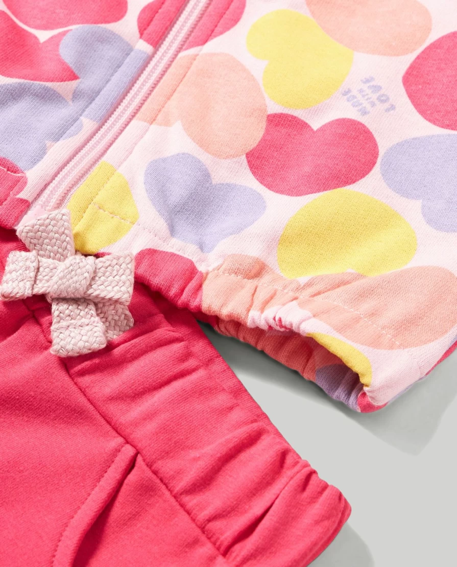 Blukids Newborn Baby Girl Jogging Set - Stretch Cotton Comfort Outfit