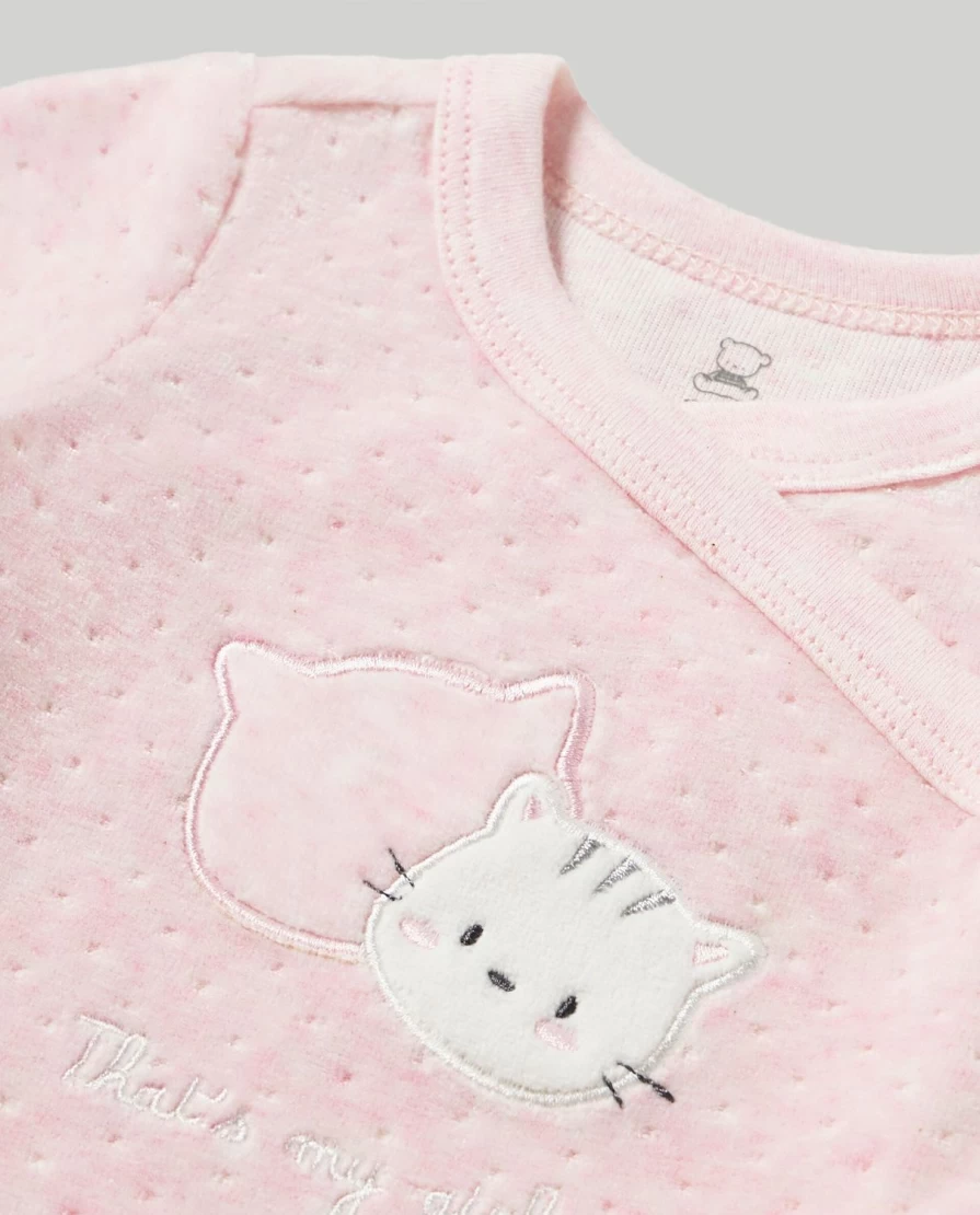 Blukids Newborn Baby Chenille Outfit Set - Soft Cozy Unisex Infant Romper & Hat