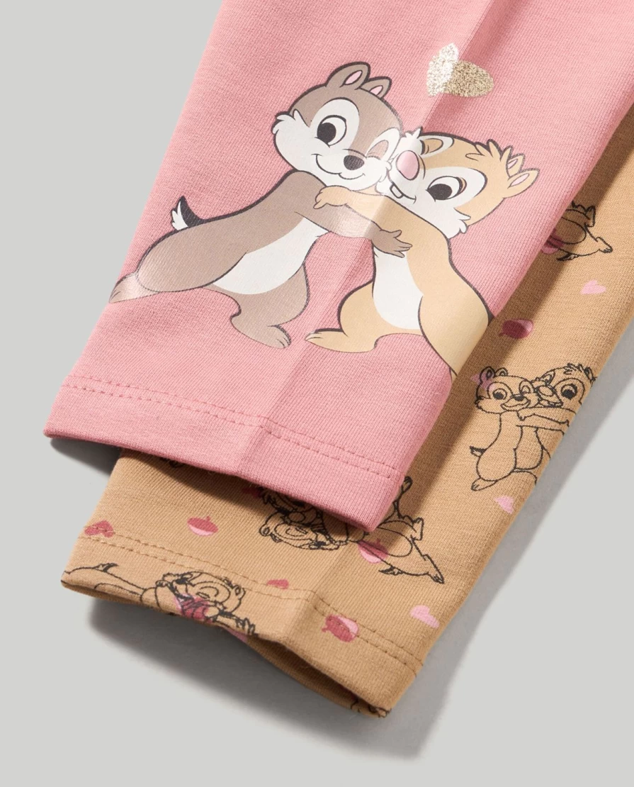 Blukids Newborn Baby Girls 2-Pack Stretch Cotton Leggings