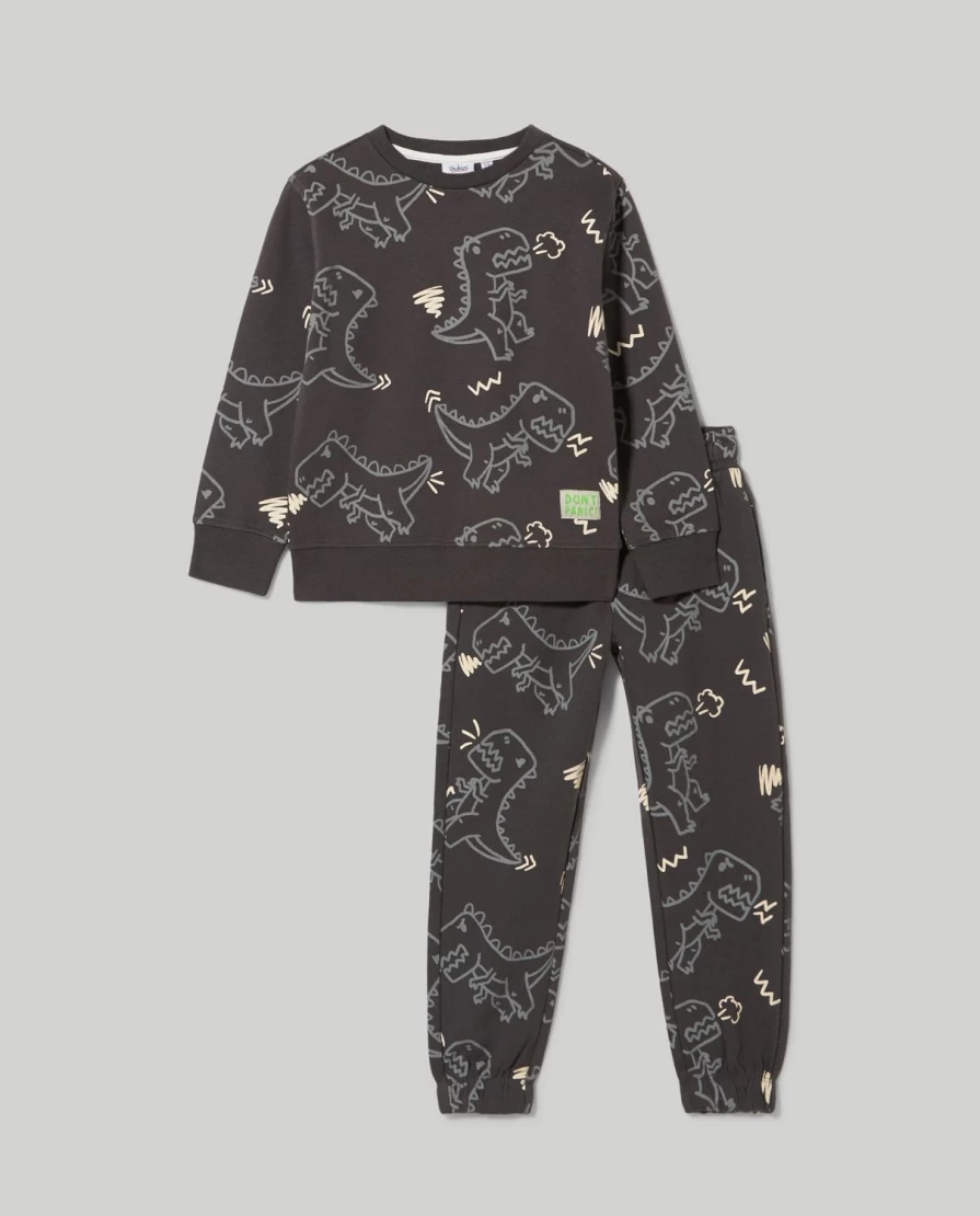 "Blukids Children's Pure Cotton Jogging Set - Comfortable Kids Sweatshirt & Pants Outfit"