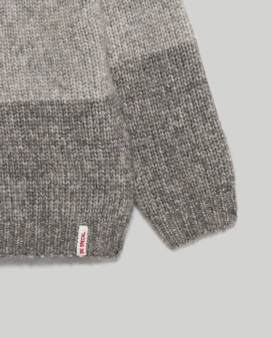 Blukids Kids Striped Jacquard Crewneck Sweatshirt for Boys and Girls